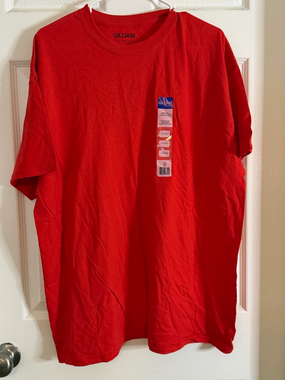 Gildan Men's Bright Red Short Sleeve Crew Tee
